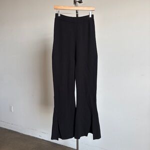 NWOT Nanushka Black Flared Ribbed Knit Trousers Pants Sz Small S